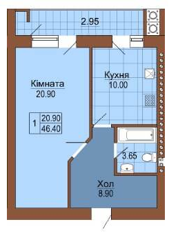 1-комнатная 46.4 м² в ЖК Рафаэль от 21 700 грн/м², Львов