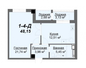 1-кімнатна 48.15 м² в ЖК Резиденція від 31 250 грн/м², Харків