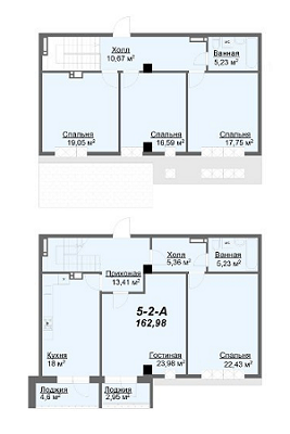 5+ комнат 162.98 м² в ЖК Резиденция от 38 500 грн/м², Харьков