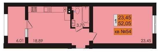 1-комнатная 52.05 м² в ЖК Сады Ривьеры от 13 000 грн/м², с. Фонтанка
