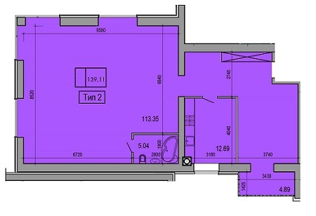 3-комнатная 139.11 м² в ЖК Салют от застройщика, Днепр