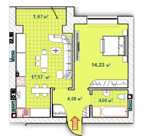 1-кімнатна 41.12 м² в ЖК Синергія 2+ від 11 400 грн/м², м. Ірпінь