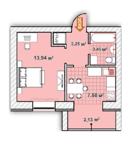 1-кімнатна 30.37 м² в ЖК Синергія 2+ від 11 400 грн/м², м. Ірпінь