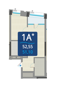 1-кімнатна 52.55 м² в ЖК Славутич від 21 890 грн/м², Київ