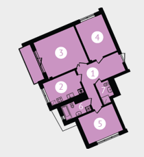 3-комнатная 88.4 м² в ЖК Соната Бортнянского от застройщика, Львов