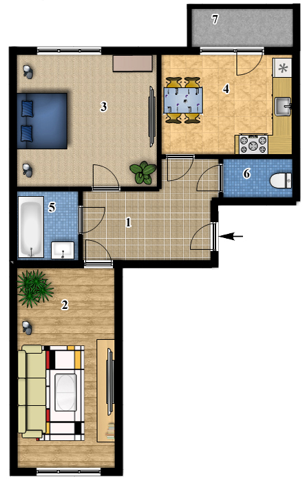 2-комнатная 61.75 м² в ЖК Сонцтаун от 14 800 грн/м², с. Чайки