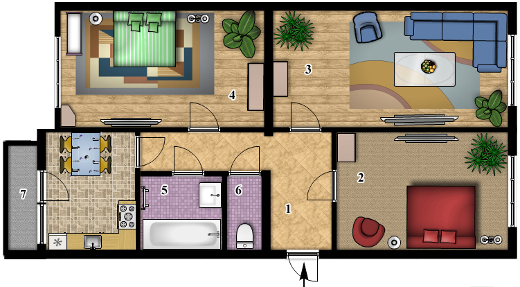 3-комнатная 76.8 м² в ЖК Сонцтаун от застройщика, с. Чайки