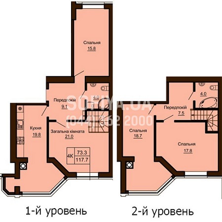 5+ кімнат 117.7 м² в ЖК Софія Клубний від 13 500 грн/м², с. Софіївська Борщагівка