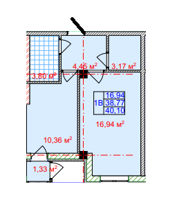 1-комнатная 40.1 м² в ЖК Спортивный от 19 500 грн/м², Харьков