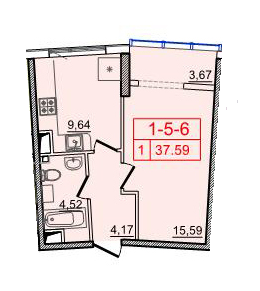 1-кімнатна 37.59 м² в ЖК Тридцять шоста перлина від 24 170 грн/м², Одеса