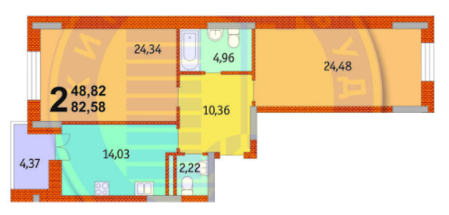 2-комнатная 82.58 м² в ЖК Французский квартал от 42 406 грн/м², Киев