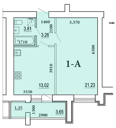 1-кімнатна 44.98 м² в ЖК Чабани від 15 000 грн/м², смт Чабани