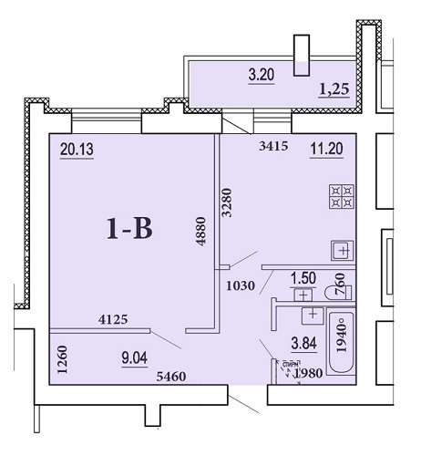 1-кімнатна 48.91 м² в ЖК Чабани від 15 000 грн/м², смт Чабани