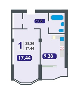 1-комнатная 38.26 м² в ЖК Эко-дом на Величковского от застройщика, Львов