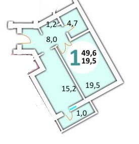 1-кімнатна 49.6 м² в ЖК Еко-дім на Червоної Калини від забудовника, Львів