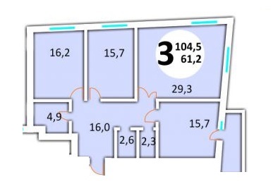 3-кімнатна 104.5 м² в ЖК Еко-дім на Червоної Калини від забудовника, Львів