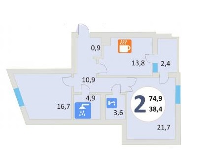 2-кімнатна 74.9 м² в ЖК Еко-дім на Мечникова 2 від 25 220 грн/м², Львів