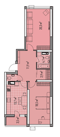 2-кімнатна 74.53 м² в ЖК Елегія Парк від 23 400 грн/м², Одеса