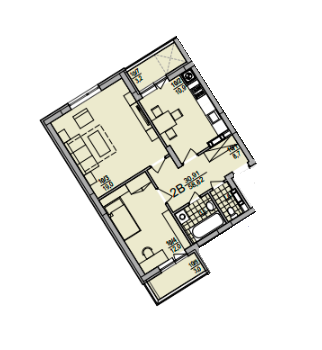 2-кімнатна 56.02 м² в ЖК Ювелірний від забудовника, Львів