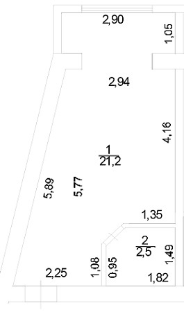 1-кімнатна 21.2 м² в ЖК Ярославський від 17 590 грн/м², Харків