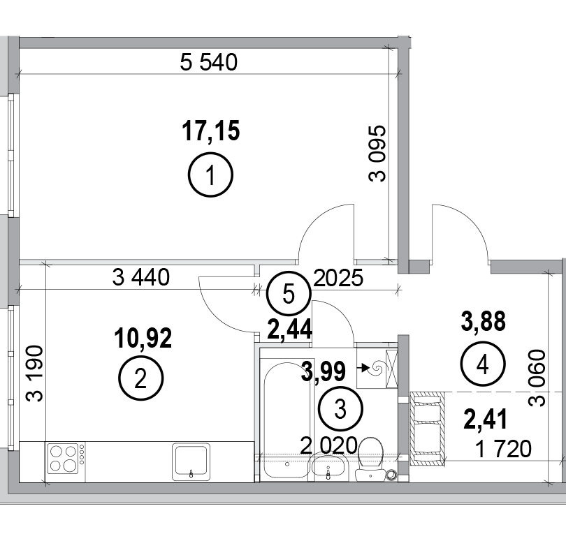 1-комнатная 40.8 м² в ЖК на ул. Петра Калнышевского (Майорова), 6 от 21 000 грн/м², Киев