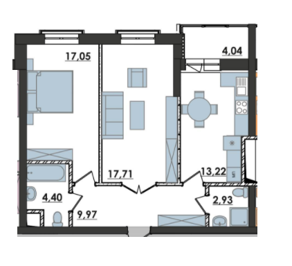 2-комнатная 67.31 м² в ЖК Amsterdom от застройщика, пгт Турбов