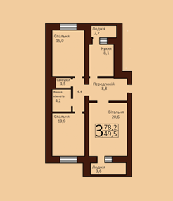 3-комнатная 78.2 м² в ЖК Borispol Grand от 17 000 грн/м², г. Борисполь