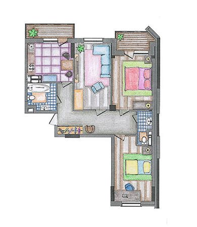 3-комнатная 84.4 м² в ЖК Brooklyn от застройщика, Киев