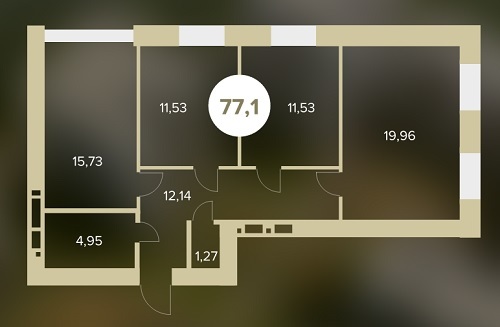 3-кімнатна 77.11 м² в ЖК Chehov Парк Квартал від 14 000 грн/м², м. Ірпінь