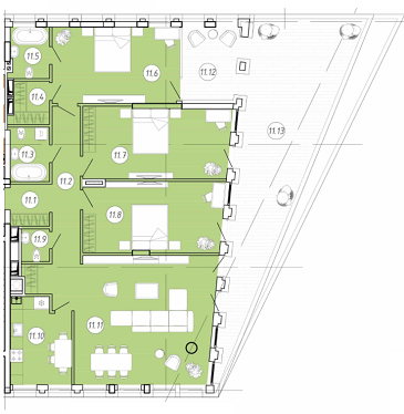 3-комнатная 160.41 м² в ЖК Forum Apartments от 52 700 грн/м², Львов