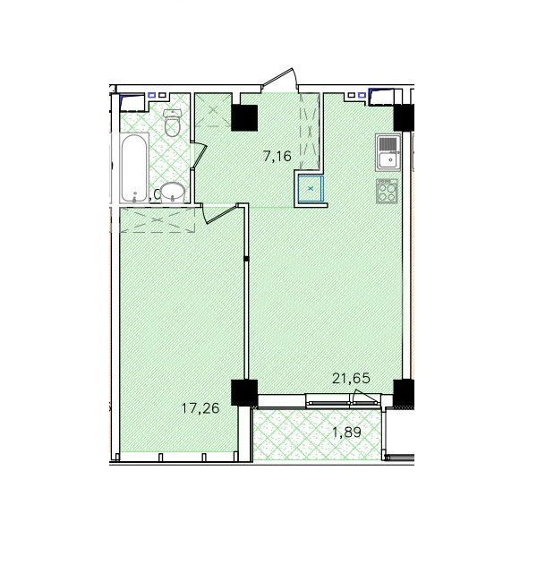 1-комнатная 55 м² в ЖК Green Wood от 46 800 грн/м², Одесса