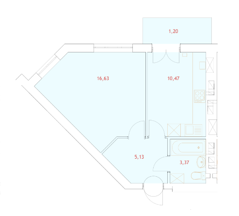 1-комнатная 36.8 м² в ЖК Green Yard от 10 700 грн/м², г. Ирпень