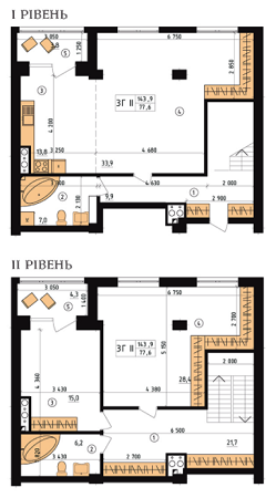 5+ комнат 86.6 м² в ЖК Henesi House от застройщика, Киев