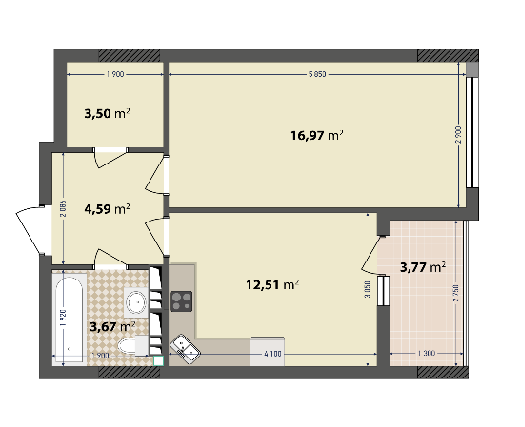 1-комнатная 45.01 м² в ЖК IL Patio от 18 000 грн/м², Киев