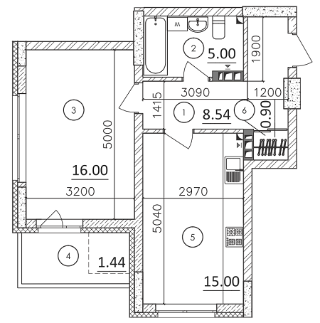 1-кімнатна 46.88 м² в ЖК Karaway Tower від 27 000 грн/м², Київ