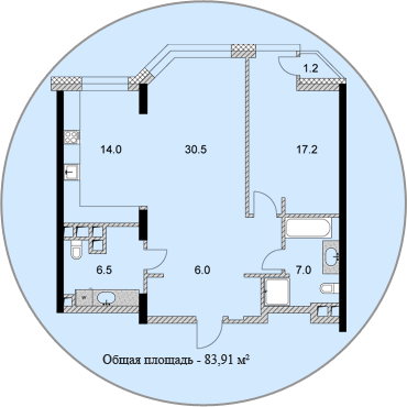 1-кімнатна 62.5 м² в ЖК PecherSKY від забудовника, Київ