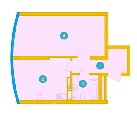 1-кімнатна 45.89 м² в ЖК Smart Plaza Polytech від 40 500 грн/м², Київ