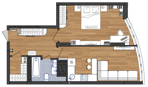 1-комнатная 52.3 м² в ЖК SunCity от 19 090 грн/м², Одесса