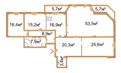 5+ комнат 171.9 м² в КД Arch House от 58 700 грн/м², Киев