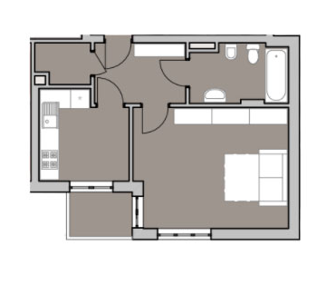 1-комнатная 40 м² в КД Modern Lux от застройщика, Львов