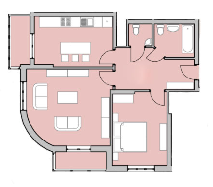 2-комнатная 70 м² в КД Modern Lux от 38 140 грн/м², Львов