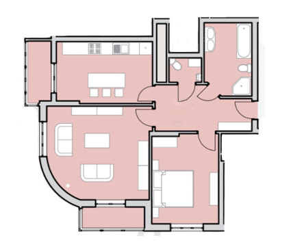 2-комнатная 74.3 м² в КД Modern Lux от 38 140 грн/м², Львов