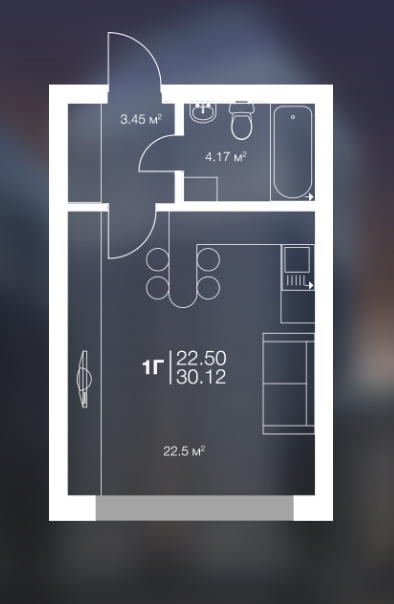 1-комнатная 30.12 м² в ЖК Irpin City от 11 000 грн/м², г. Ирпень