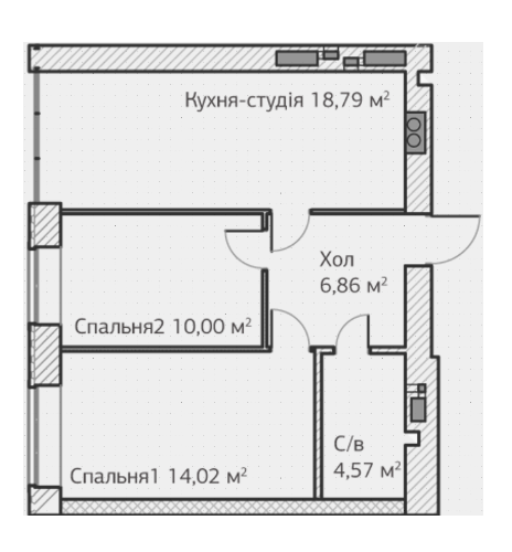 2-кімнатна 52.33 м² в ЖК Синергія 3 від 14 500 грн/м², м. Ірпінь