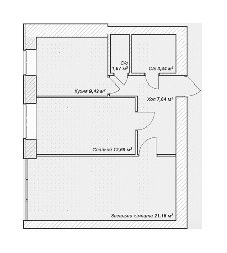 2-комнатная 56.02 м² в ЖК Синергия 3 от 15 200 грн/м², г. Ирпень