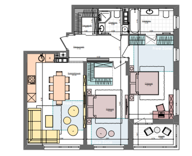 2-кімнатна 78.2 м² в ЖК Файна Таун від забудовника, Київ