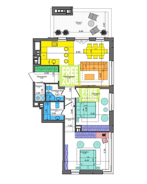 2-комнатная 79.44 м² в ЖК Файна Таун от 40 800 грн/м², Киев