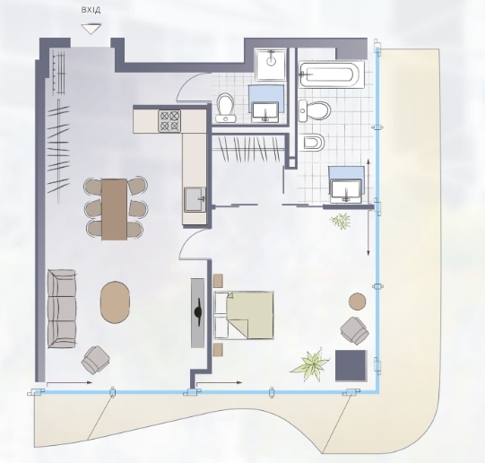 1-комнатная 73.38 м² в ЖК Signature от 112 350 грн/м², Киев