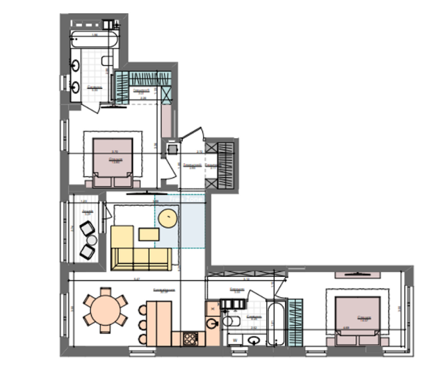 2-кімнатна 81.9 м² в ЖК Файна Таун від 37 400 грн/м², Київ