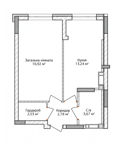 1-комнатная 39.14 м² в ЖК City Park от 17 700 грн/м², г. Ирпень